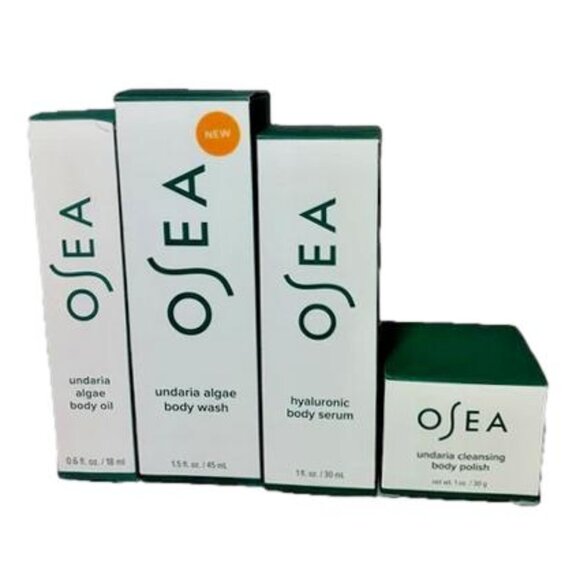 OSEA Body Care Set Hyaluronic Body Serum/Algae Oil/Body Wash/Polish Set 4pc NEW! - Picture 1 of 4